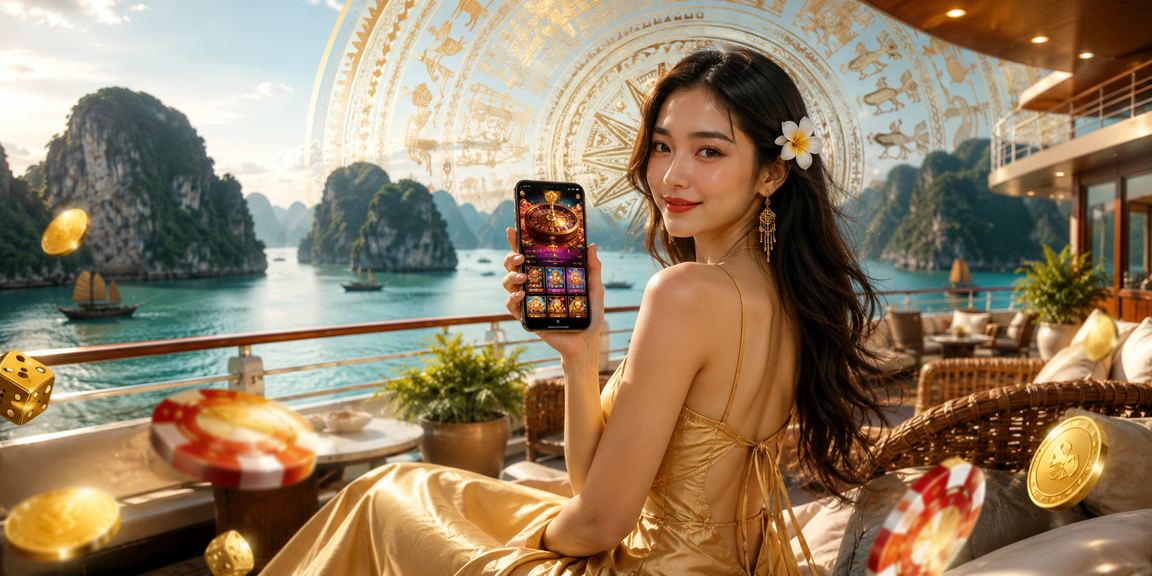 Không khí lễ hội tại Vịnh Hạ Long với người dùng trải nghiệm casino di động trên điện thoại